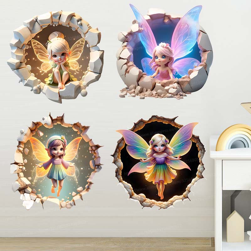 Fairy Butterfly Wall Sticker B - đánh giá và giá Baby Nursery Mural Wallpaper