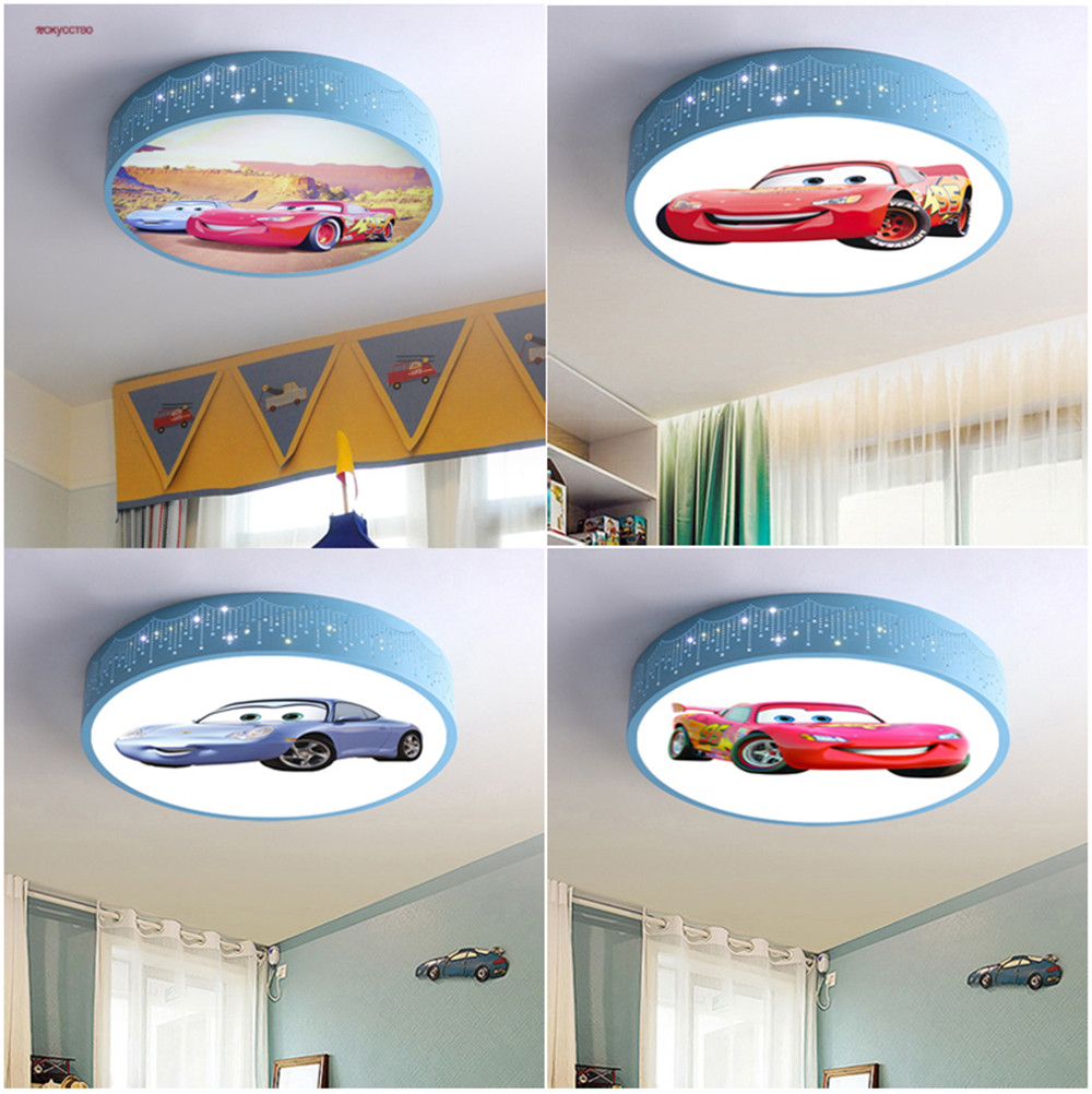 Cartoon Car Round Led Ceiling  - đánh giá và giá Baby Nursery Ceiling Light
