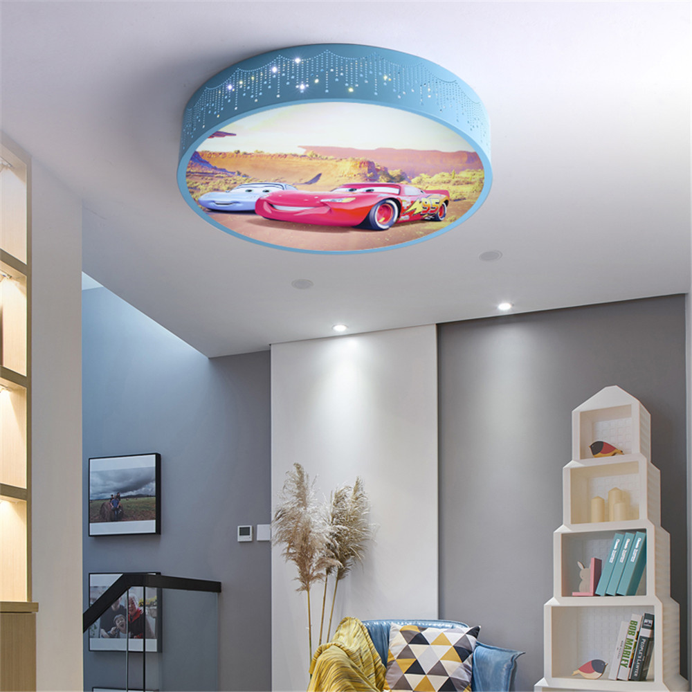Cartoon Car Round Led Ceiling  - đánh giá và giá Baby Nursery Ceiling Light