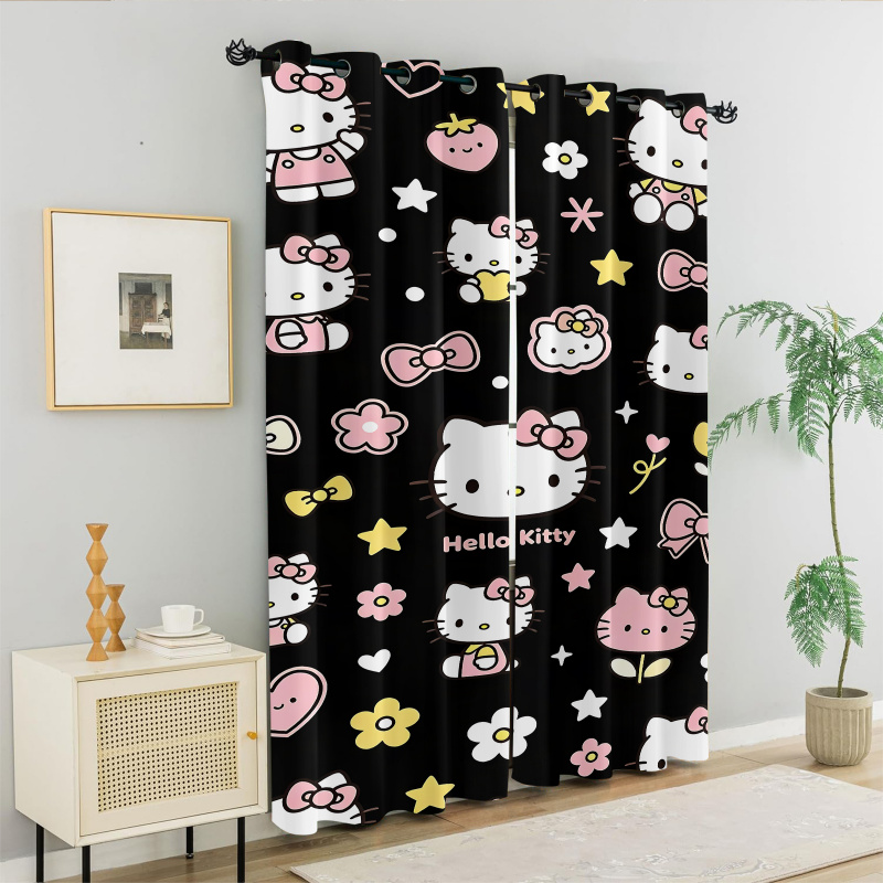 2Pcs Hello Kitty Blackout Curt - đánh giá và giá Baby Nursery Blackout Curtains