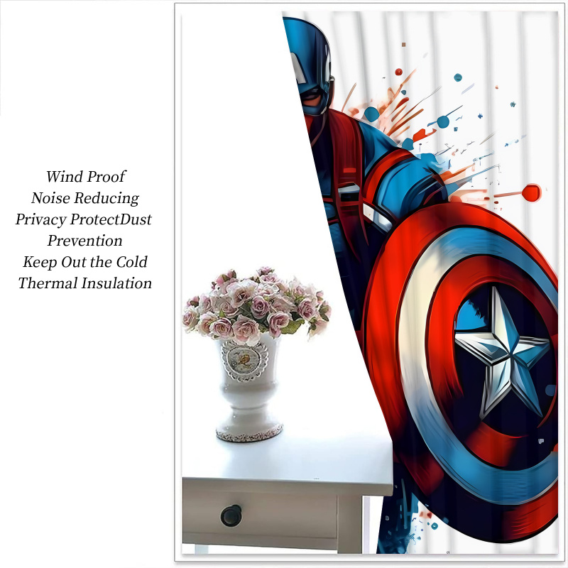 2Pcs Marvel Captain America Cu - đánh giá và giá Baby Nursery Blackout Curtains
