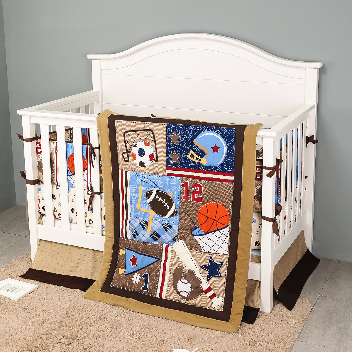 7Pcs Baby Bedding Set Boy Neut - đánh giá và giá Baby Boy Nursery Quilt