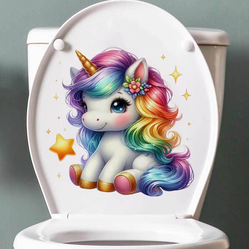 Cute Rainbow Unicorn Wall Stic - đánh giá và giá Baby Nursery Mural Wallpaper