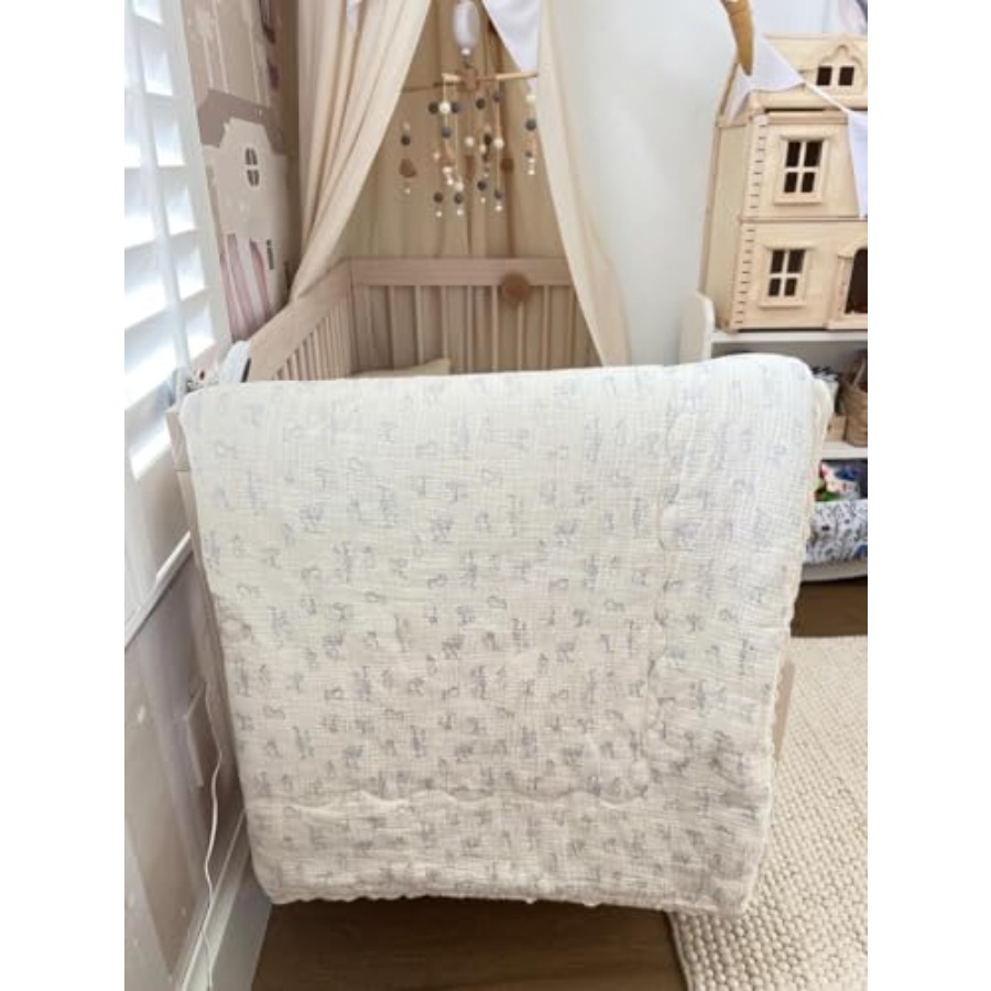 Baby Crib Quilt Cotton Muslin  - đánh giá và giá Baby Boy Nursery Quilt