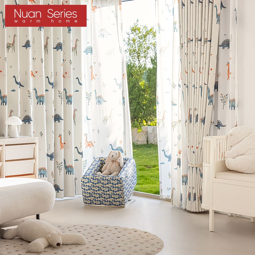 1PC Cute Dinosaur Print Kids B - đánh giá và giá Baby Nursery Blackout Curtains